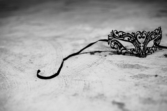 Boudoir accessory black masquerade mask